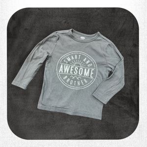 Olive Awesome Brother Tee, Kid's 2T